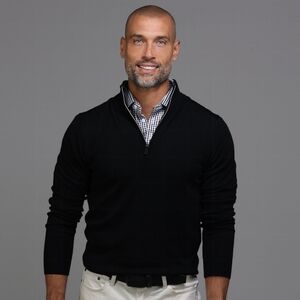 Collars and Co Men's 2XL Cashmere Touch Australian Merino 1/4 Zip Sweater New.